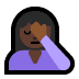 🤦🏿 person facepalming: dark skin tone display on Windows